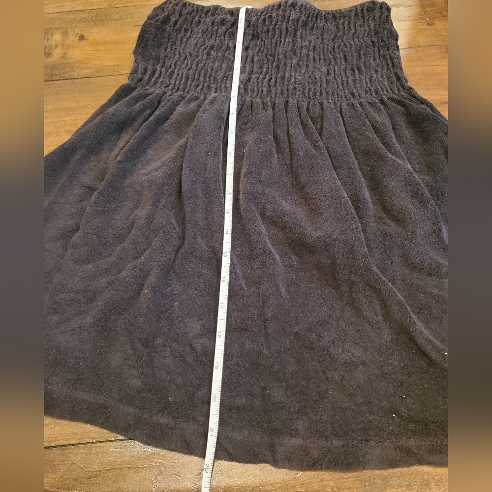 Black Terrycloth Swim Cover Up By Cocoa Medium - Picture 5 of 7